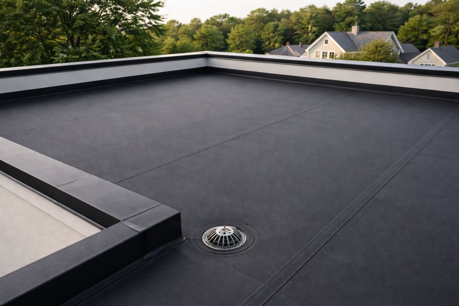 Commercial flat roof by Roxaco Roofing